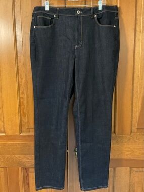 NWOT. J Jill Denim Women’s Size 18 Straight Leg High Rise Lakewood Wash (Dark)